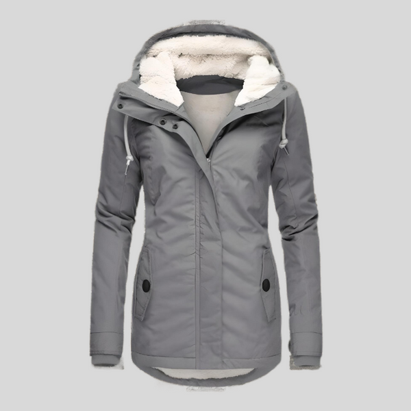 Alienor | Waterproof Long Jacket with Hood and Lining