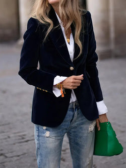 Isla | Elegant Velvet Blazer