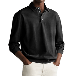 Eliot - Solid Color Button-Up Polo Shirt